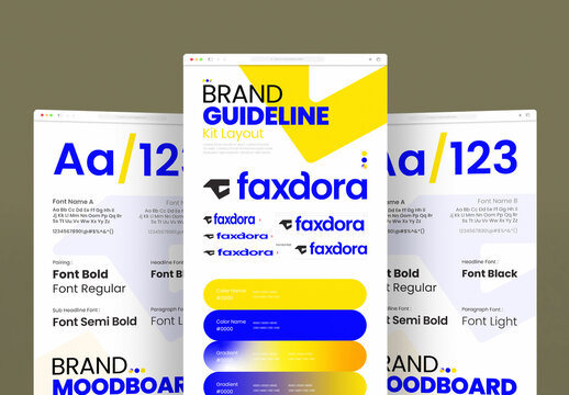 Brand Guideline Mood Board Kit Template