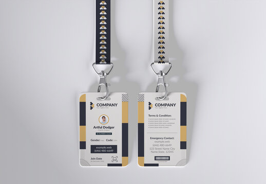 Corporate ID Card Template Layout