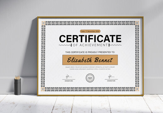 Certificate Template Layout
