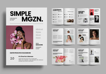 Minimal Magazine Layout Template