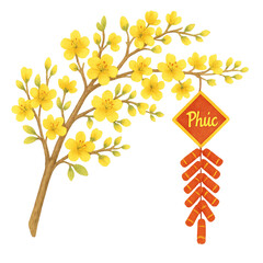 Apricot Blossom Flower Lunar New Year Decoration