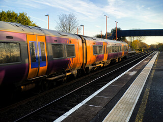 British Rail commutter passenger suburban railway station West Midlands England UK