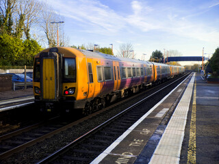 British Rail commutter passenger suburban railway station West Midlands England UK