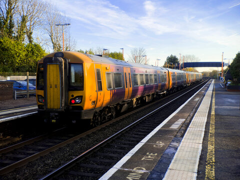 British Rail commutter passenger suburban railway station West Midlands England UK