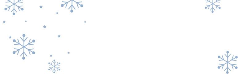 Clean winter background with pale blue geometric snowflakes and tiny stars on white, leaving ample copy space for Christmas greetings, holiday banners, invitations, and seasonal promotional designs. © bibin