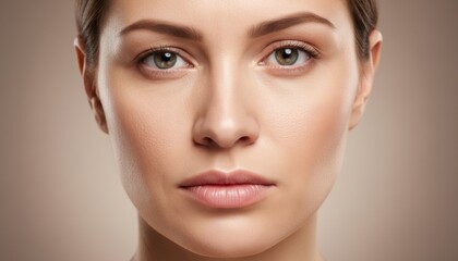 Close up portrait highlighting human emotion and personal identity reflecting themes of self expression beauty standard and modern digital representation