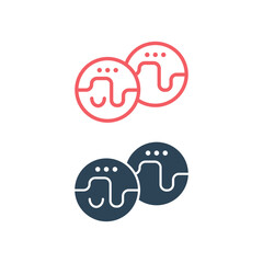 Takoyaki japanese food icons set logo template