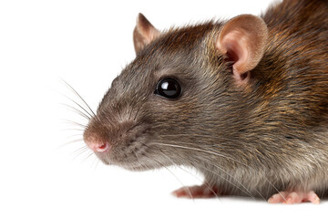 Rat standing isolated on transparent background