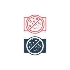 Curry icons set food logo template