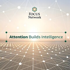 Abstract Digital Network with Converging Grid Lines in Soft Light