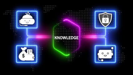 Global network depicting knowledge motion network night online  social media innovation business growth high quality interface blue background of map for the future.. - Powered by Adobe