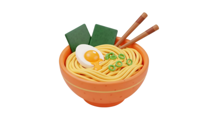 Ramen Delight: A tantalizing close-up shot of a bowl of ramen, with noodles, egg, and green onion, and a pair of chopsticks