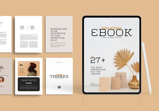 Minimalist EBook And Workbook Layout Design Template