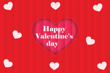 valentines day card with red background 