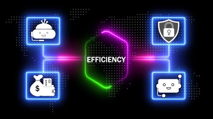 Digital efficiency concepts financial goal growth, presented with global data and related leadership management meeting network, progress  business interface blue background of map for the future.. - Powered by Adobe