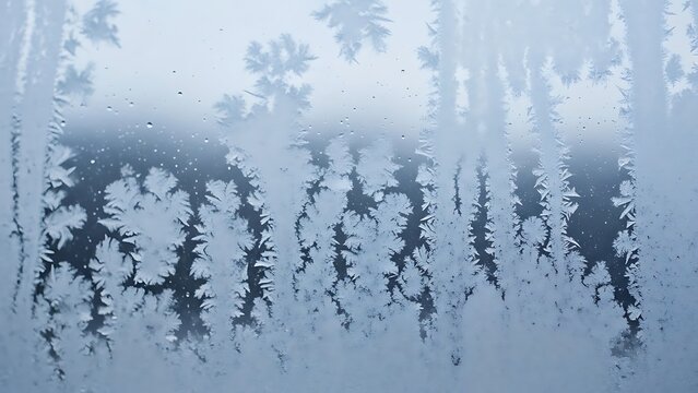 Frost patterns on glass - Powered by Adobe