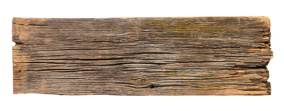 Old wooden sign board background. plank wood isolated for design art work or add text message. 
