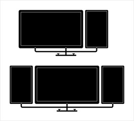 Computer Multi Monitor Setup Icon Y_2411002
