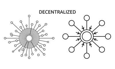 Decentralized network architecture and interconnected data nodes concept
