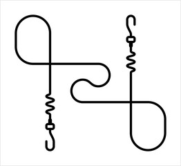 Elastic Tying Rope With Hook Icon Y_2411001