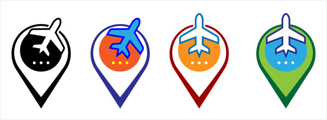 Location Pin Icon For Airplane Y_2411001