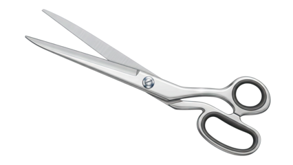 Scissors Open on White Background