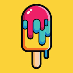 Creative Premium Ice Cream Illustration | Modern Trendy Dessert Vector Design