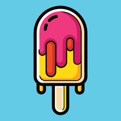 Creative Premium Ice Cream Illustration | Modern Trendy Dessert Vector Design