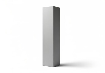 Obraz premium Tall, slender rectangular prism shape stands vertically against a bright white background
