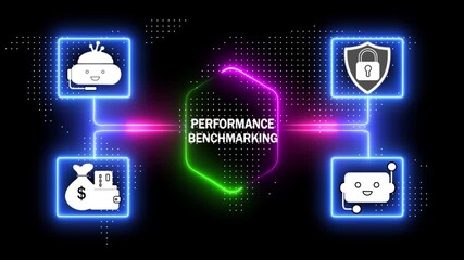 Futuristic digital presentation depicting performance global business goals map goal, HUD  high-def, imagination intelligent interface high quality interface blue background of map for the future..