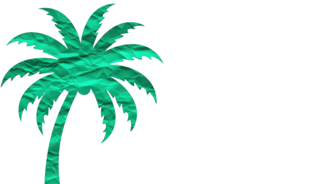 Isolated Tropical Palm Tree Silhouette Graphic, Vacation and Travel Illustration, Summer Icon - Powered by Adobe