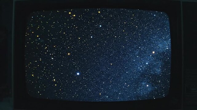 Galactic wonders unfold on vintage television screen
