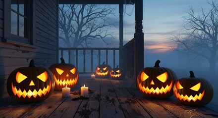 halloween pumpkin in the night