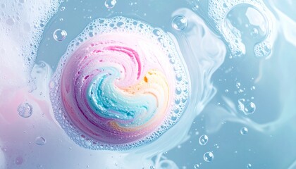 お風呂に溶けるカラフルなかわいいバスボム