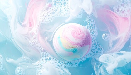 お風呂に溶けるカラフルなかわいいバスボム