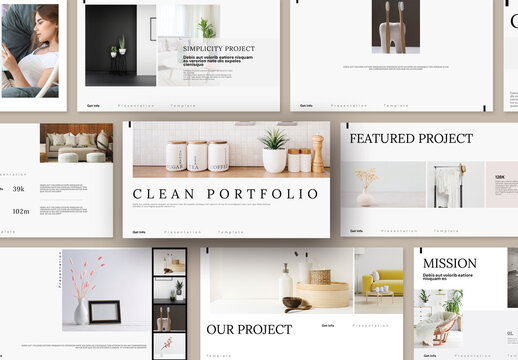 Clean Minimal Portfolio Presentation Template