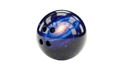 Cosmic Bowling Ball Isolated on White Background