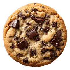 Delicious Golden Brown Chocolate Chip Cookie Close-up View