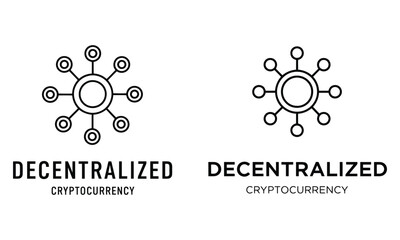 Decentralized cryptocurrency network icon for blockchain and digital asset.