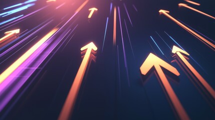 Emerging Growth Patterns in Business Arrows Pointing Upwards, Signifying Progress and Innovation