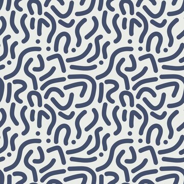 Seamless abstract navy blue pattern on light background