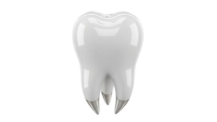 Realistic molar tooth isolated PNG on transparent background, dental care concept for medical and educational use in presentations and designs