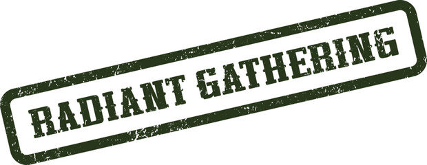 Inviting Radiant Gathering rubber stamp mark for community events and social occasions