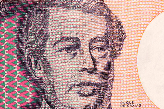 Luis Alves de Lima e Silva a closeup portrait from Brazilian money