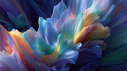 creative Avant-garde vibrant colorful illustration color flow abstract background 