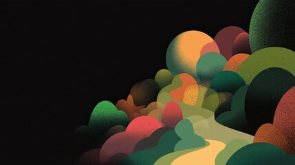 minimal color flow with geometric shape creative Avant-garde vibrant colorful illustration 