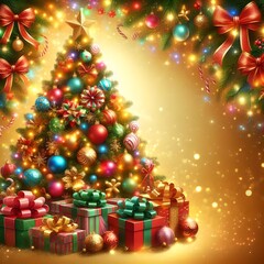 Festive Christmas Ornament and Decoration Display
