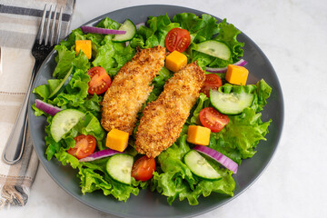 chicken tender salad with cheese