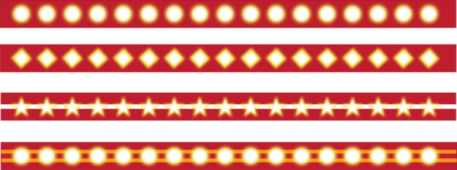 Festive red background with glowing ornate light borders