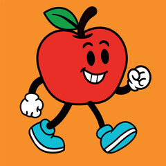 Apple Cartoon Vector Character